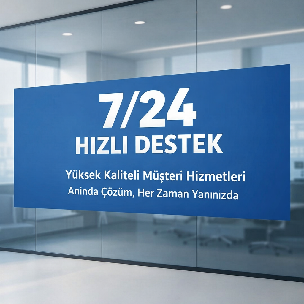 Banner showing 24/7 fast customer support with diverse agents at computers